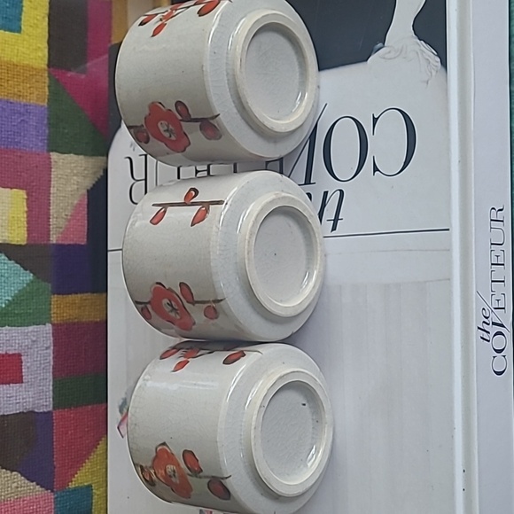 VINTAGE CERAMIC CHERRY BLOSSOM TEAPOT & TEACUPS SET - Picture 7 of 13